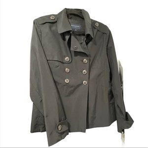 Banana Republic black double breast rain jacket XL